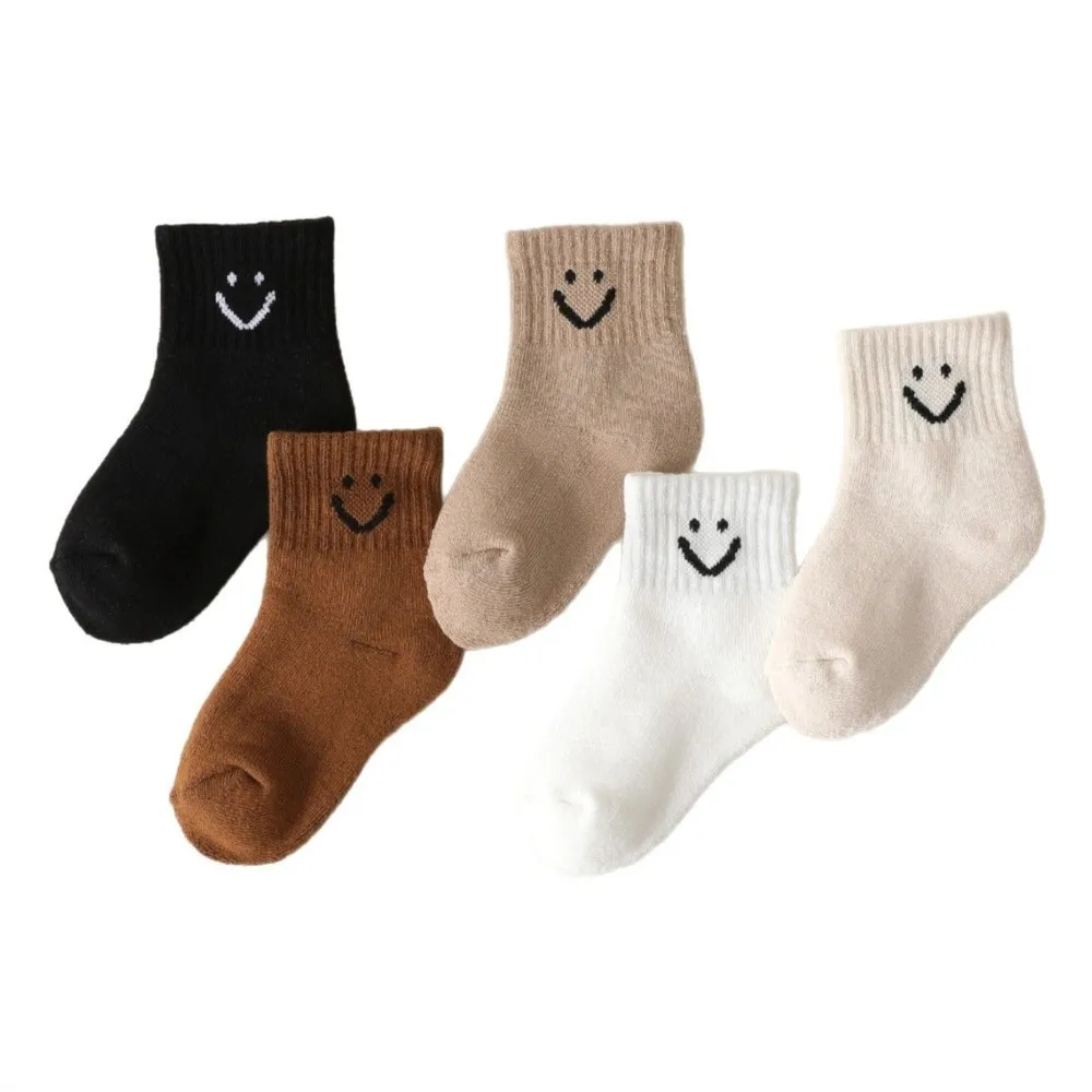 5Pairs Baby Children's Socks Cotton Casual Warm Kids Sock Cute Boy Toddler Socks 0-5Y
