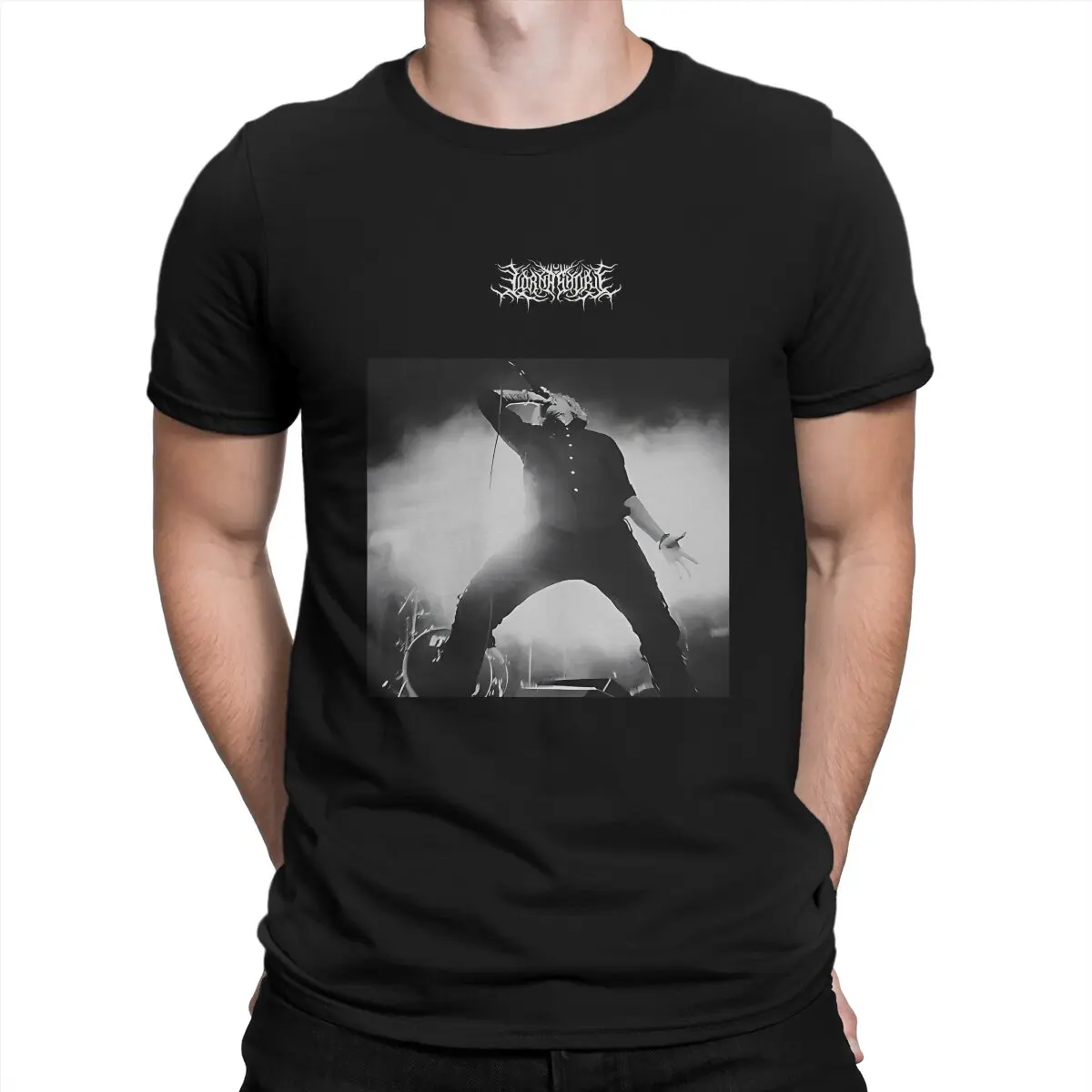 

Футболка мужская хлопковая с круглым вырезом и коротким рукавом