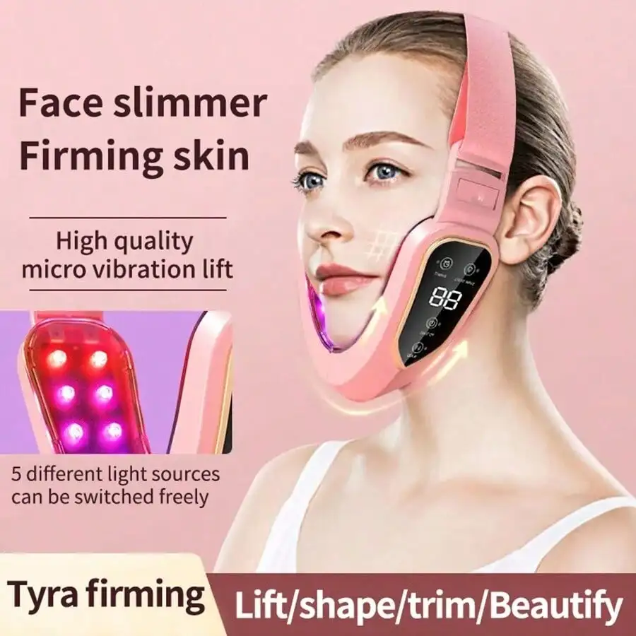 Electric V-Facial Beauty Massager, Adjustable Intensity Facial Massage Device With LCD Display, Valentines Gift