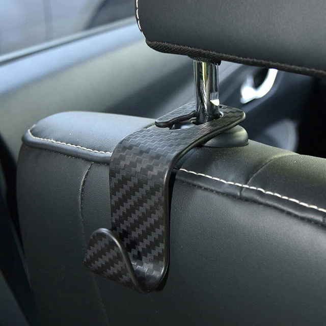 1Pcs Car Seat Back Double Hook Headrest Hanger Car Bag Pouch Clothes  Hanging Hooks Duarable Fastener Clip Interior Accessories - AliExpress