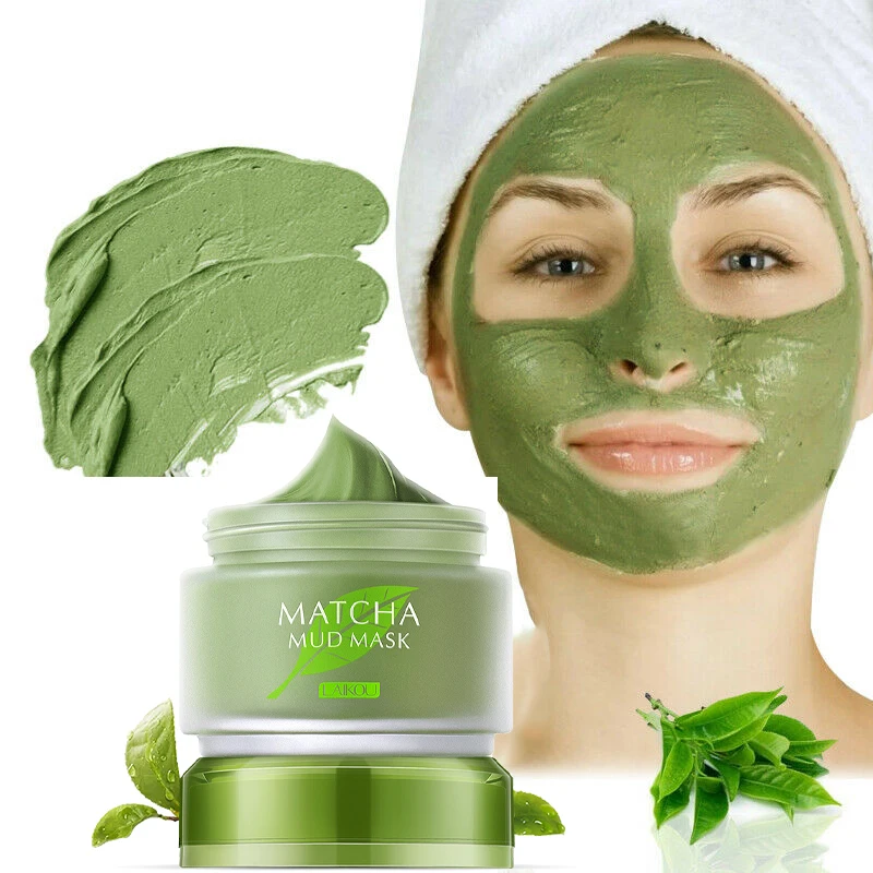 

LAIKOU 85g Matcha Mud Mask Face Pore Cleansing Oil Control Moisturizing Blackheads Remove Mud Mask Improve Roughness Skin Care