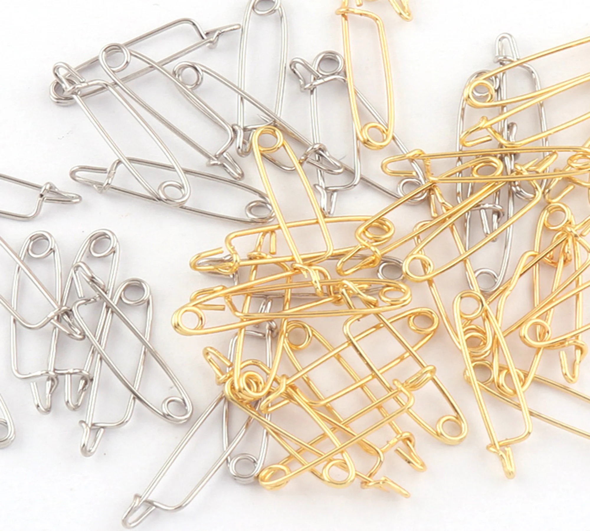 Small Safety Pins Gold/Silver 1''Safety Pins Jewelry Safety Pins Kilt Pins Brooches Apparel Accessories Diy Sewing-26X6Mm