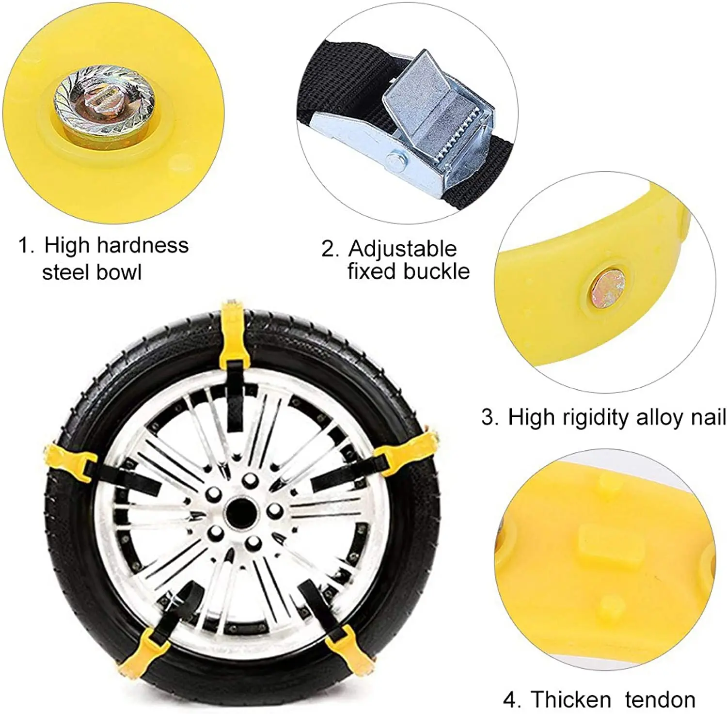 Motorcycle Snow Chains Car Winter Wheel Chain Off Road Anti-skid Tire Chain Winter None Slip Snow Band Chains 10PCS tire chains