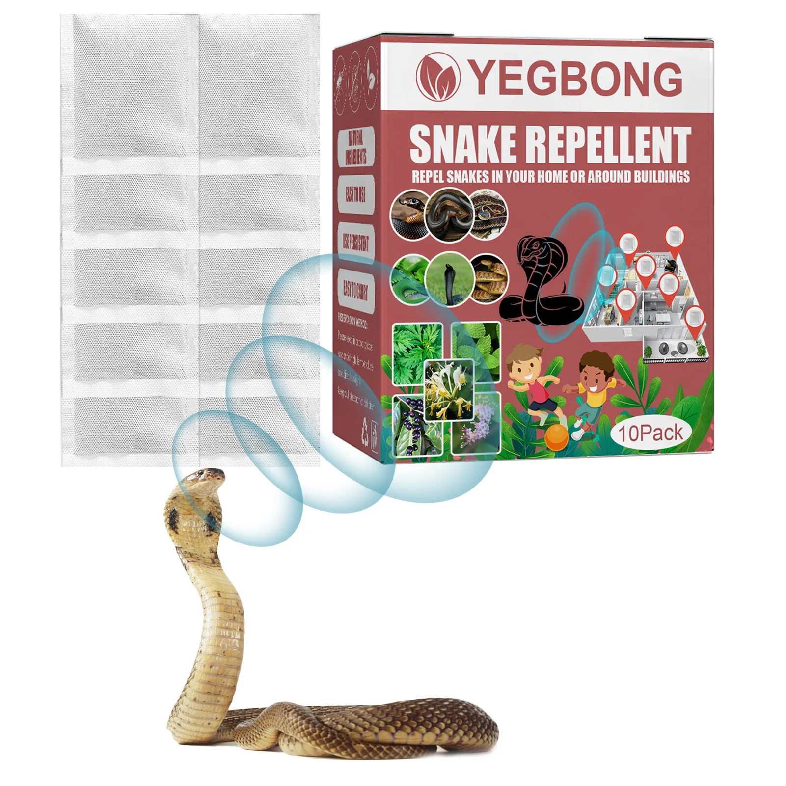 10pcs Snake Repellents Pet Safe Snake Repellents For Outdoors Snake Away Repellents For Camping Fishing Garden Patio Grass