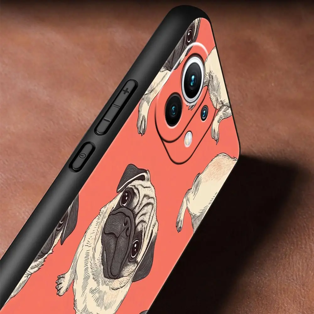Charming Black Pug Close-Up Phone Case Cover