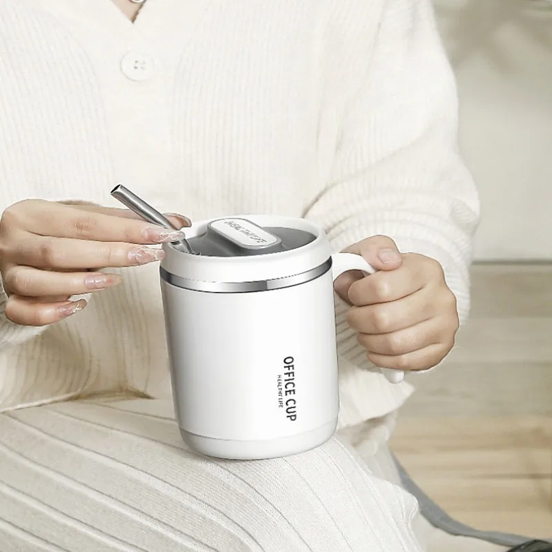 500ML 304stainless Steel Straw Cup with Handle Thermoses Coffee Mug Breakfast Juice Couple Cups Outdoor Sports Office Drinkware 8 Sda78f255046d463e82d8cdb5125506c61