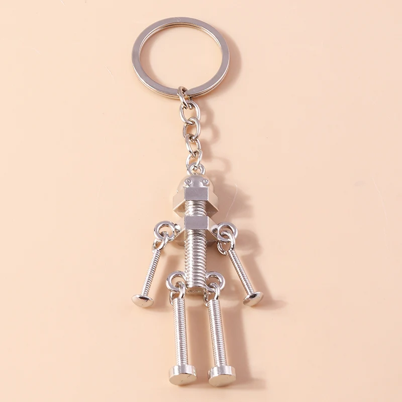 Cyberpunk Legierung Schraube Roboter Schlüsselanhänger Souvenir Geschenke für Frauen Männer Handtasche Auto Schlüssel Anhänger Schlüsselanhänger DIY Zubehör