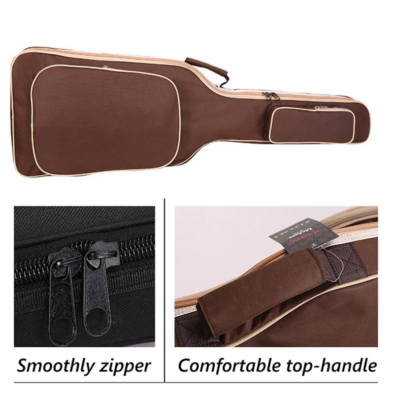 Electric Guitar Case Bass Bags Double Adjustable Straps Pad 8mm Cotton Thicken Cover 600D Oxford Classical Gig Handbag X34