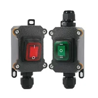Outdoor On/Off Waterproof IP67 Junction Box Inline Power Cord 110V-220V 12V-24V Marine Rocker Switch 20A High Current Connetor 2
