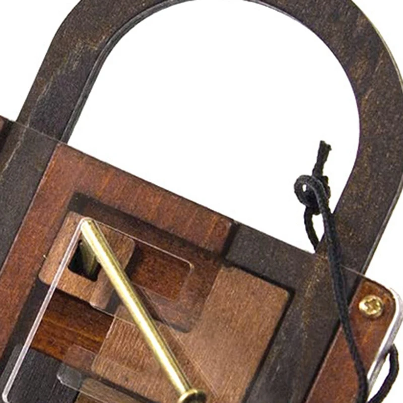 New-A28M-High Difficulty Level IQ Lock Puzzle Classic Wooden Brainteaser Puzzles Game For Adults