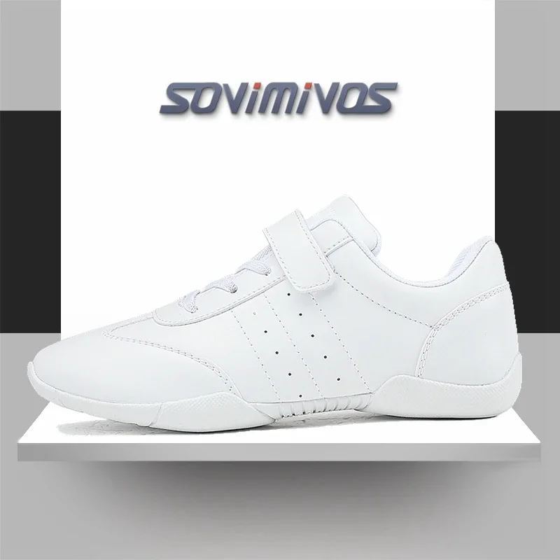 Girls White Cheer Shoes Trainers Breathable Kids Training Dance Shoes Lightweight Youth Cheer Competition Sneakers Children