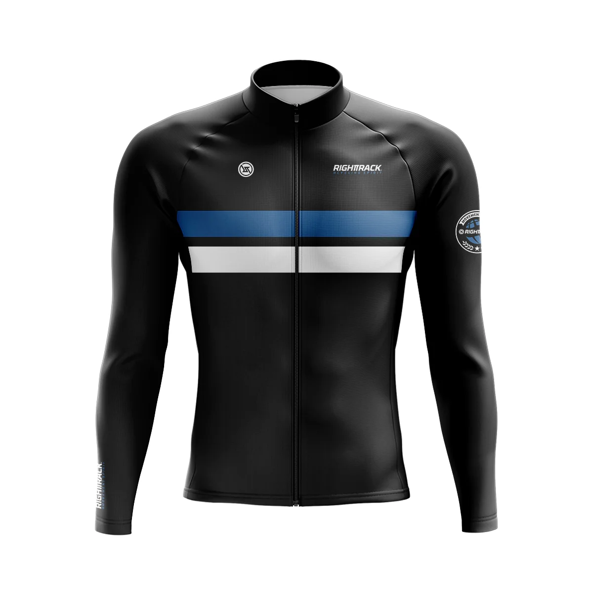 thumbnail image 1 of Maillot de ciclismo de invierno para hombre, ropa de ciclismo de manga larga para carreras profesionales, ropa térmica de malla/polar UV para primavera y otoño, ropa de ciclismo RIGHTTRACK, 1 of 4