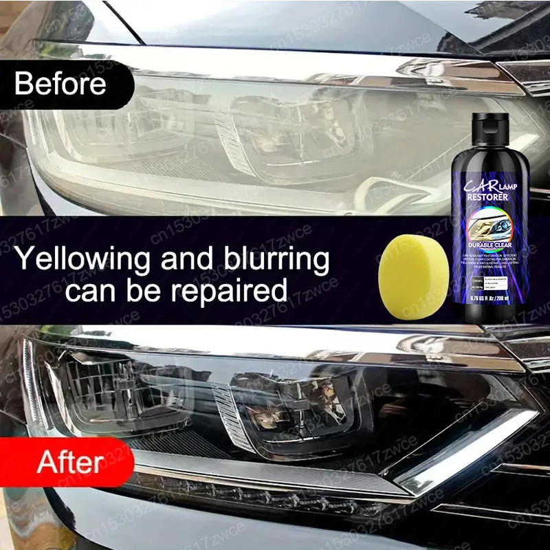 Car Headlight Polishing Agent Scratch Remover Repair Fluid Headlight Renewal Polish Maintenance Liquid Kit Auto Accessories
