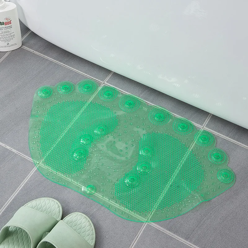 Bath Mat PVC Non-slip with Suction Cups Shower Room Foot Massage Cartoon shape Soft washable