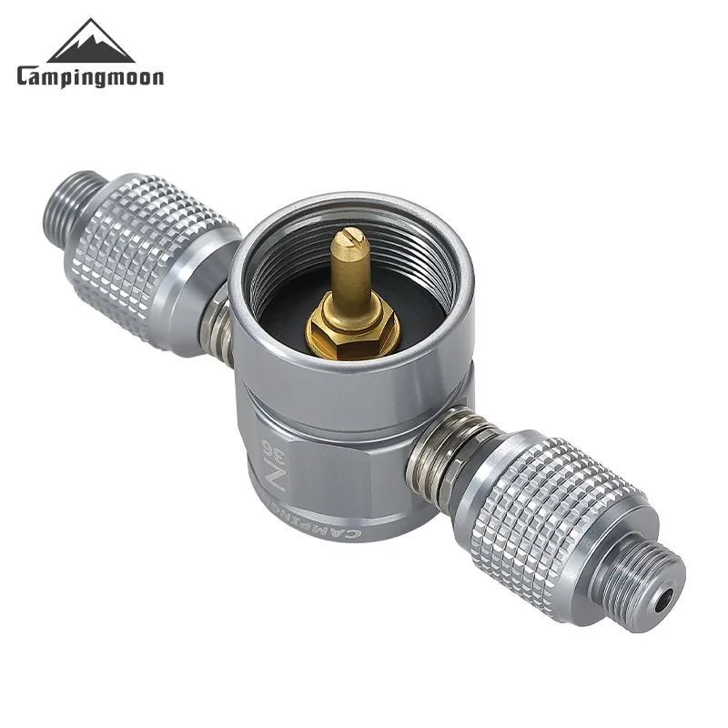 Adapter zbiornik paliwa ze stopu Campingmoon Z31 kuchenka zbiornik paliwa Adapter lampy jeden do trzech zbiornik paliwa Adapter Z36