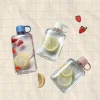 Water Botlte Flat Bpa Free Sport Clear Plastic Crystal Drinks Kettle Notebook Milk Juice Transparent Drinkware Birthday Gift 4