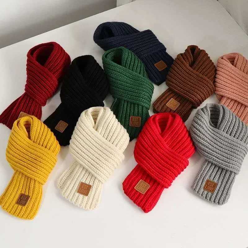 xgnvpy Kids Scarf Boys Girls Baby Winter Warm Women Knit Shawl Children Neck Collar Warm Accessories Affordable