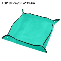 Foldable Waterproof Gardening Transplanting and Repotting Mat (100x100cm Green)