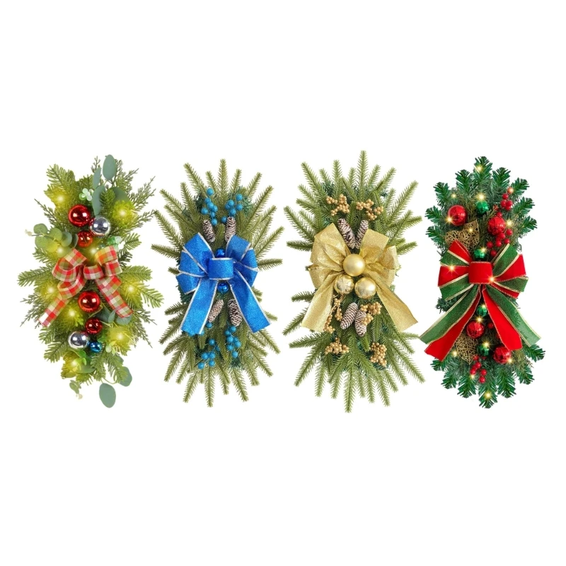 

New Christmas Garlands,Wreath Stairway Swag,Christmas Wreath Stair Swag, Door Swag