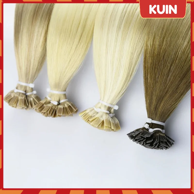 Straight Flat Tip Hair Extensions Keratin Capsule Human Hair Natural Hair Extensions Brown Blonde Color 12-26inch 50pcs/ Set
