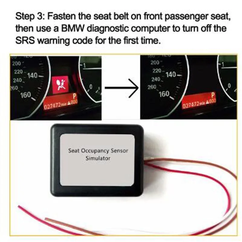 Airbag Sensor Emulator Passenger Seat Occupancy Mat Bypass Srs Airbag  Faulty Warning Code Diagnostic Tools For Bmw E60 E90 X5 X6 - Speed Sensor -  AliExpress