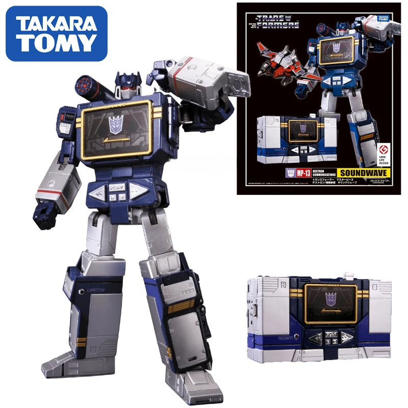 Takara Tomy Transformers Robot Ko Mp13 Mp-13 Soundwave Deformation Action Figure Toy Da Collezione