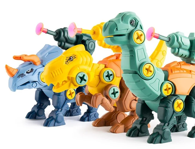 New Children's Dinosaur Construction Boy Toy Set Educational Designer Model Screwdriver Disassembly Assembly Puzzle Toys for Kid 2