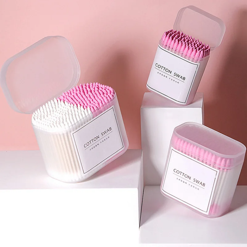 500 Pieces Cotton Swabs Wooden Sticks Household Double-Ended Ear-Pickings Disposable Hygienic Cosmetic cotton swabs wood cotton swabs disposable cotton swabs
