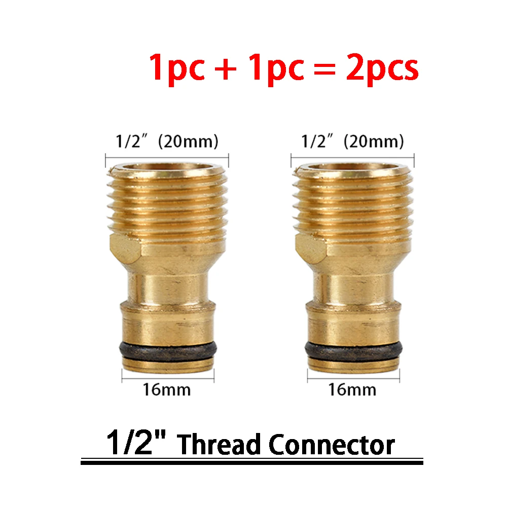 Garden Hose Quick Connect Brass Fittings Set - 3/4 & 1/2 Female and Male Connectors