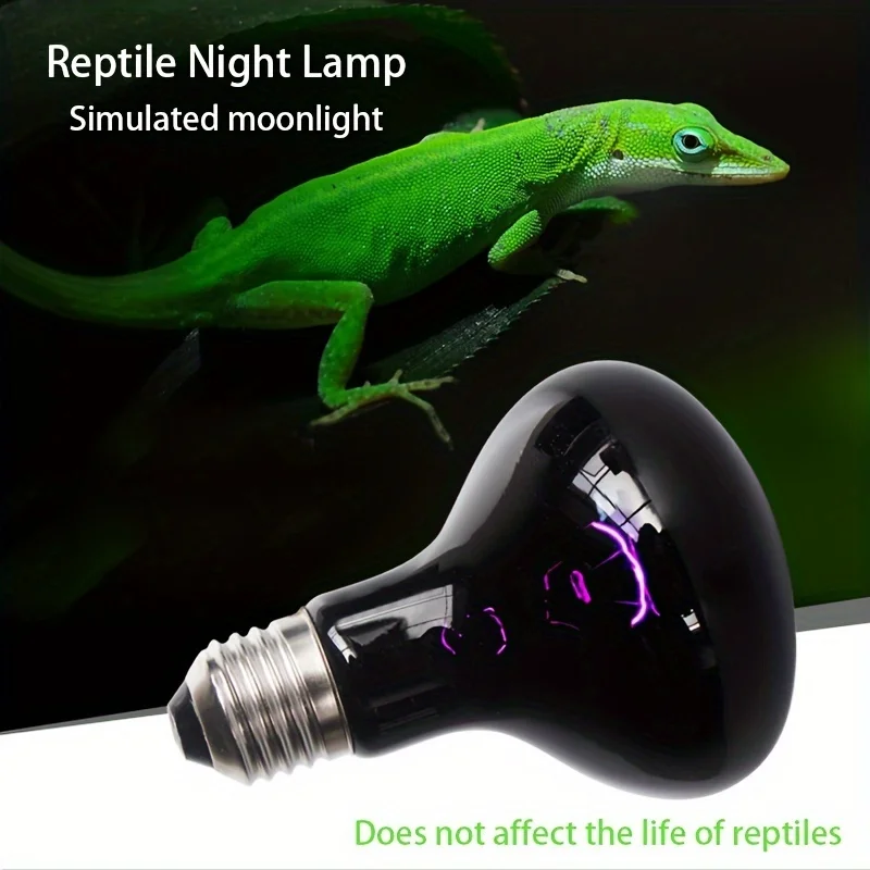 1 Reptile Night Light with UVA, a Non-stinging Heat Lamp That Warms the Habitats of Bearded Dragons, Turtles, Snakes and More!