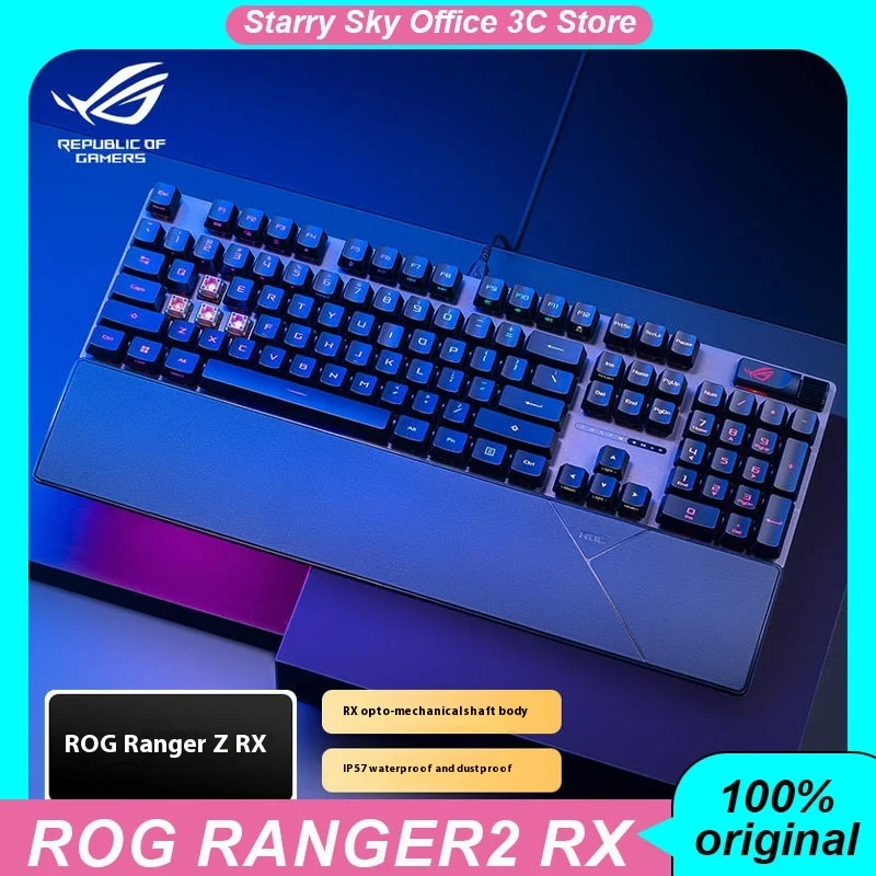 

Механическая клавиатура Rog Ranger2 RX, проводная многофункциональная клавиатура ABS/PBT, популярный выбор, RGB, Игровая клавиатура, аксессуары для ПК