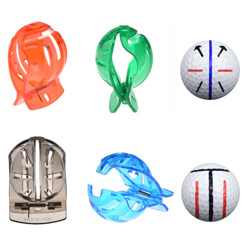 

Golf Ball Line Marker Double-sided T and Mi-shaped Template Drawing Alignment Marks Tool Golf Scribe Marker Sport Training Aids