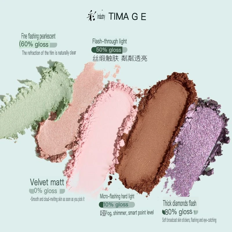 New TIMAGE Five-color Eyeshadow Tray Matte Pearlescent Brightening Eye Layer Sense Long-lasting Color