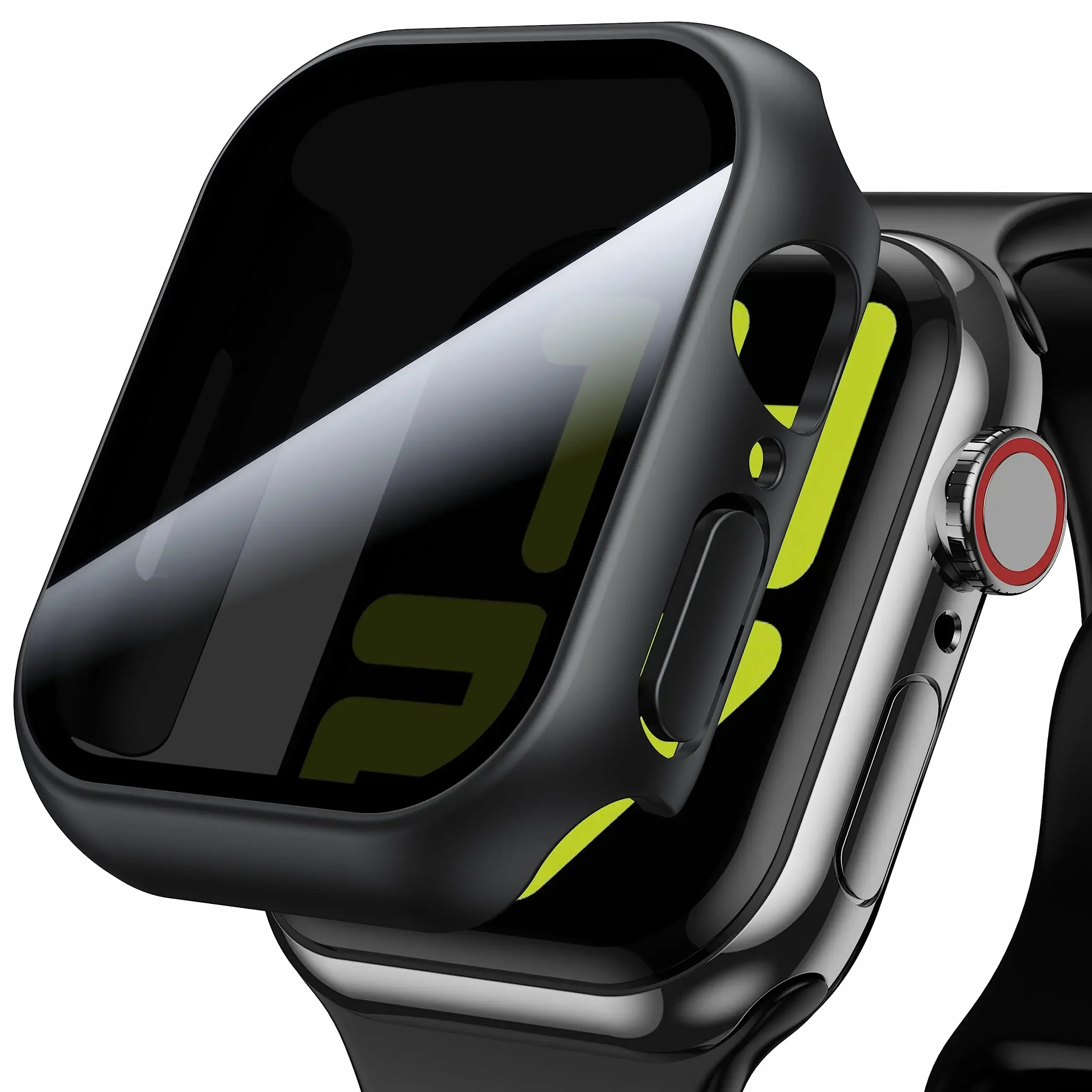 Anti-Peeping Screen Protector For Apple Watch 45mm 41mm 44mm 40mm Tempered Privacy Glass+Case For iWatch 8 7 6 5 4 SE 9 Cover apple watch screen protector,watch screen protector case,apple watch screen protector case,watch protective case,watch cover,watch protective cover