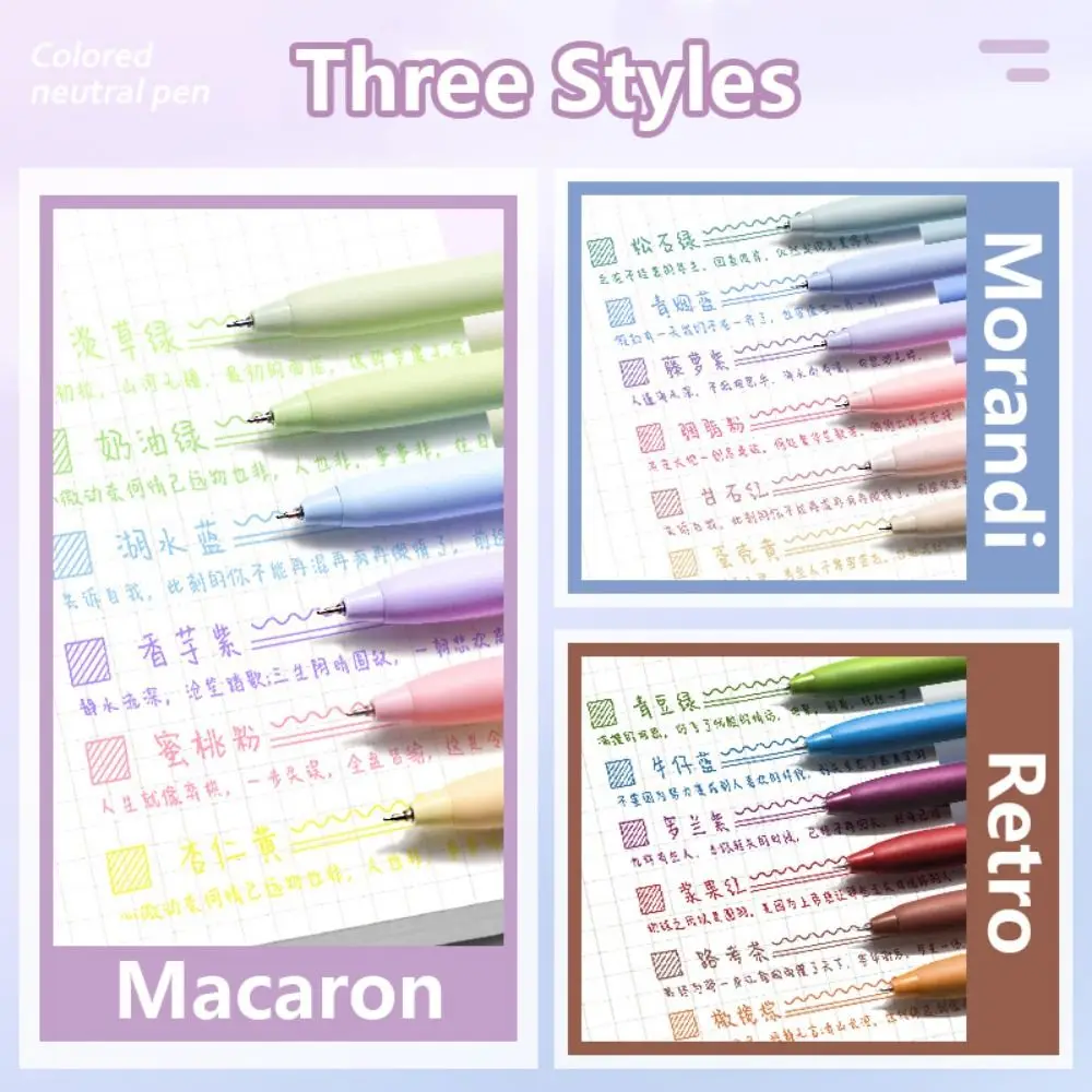 Vibrant 6-Color Gel Pen Set – Smooth Writing Ballpoint Pens for School & Office Supplies