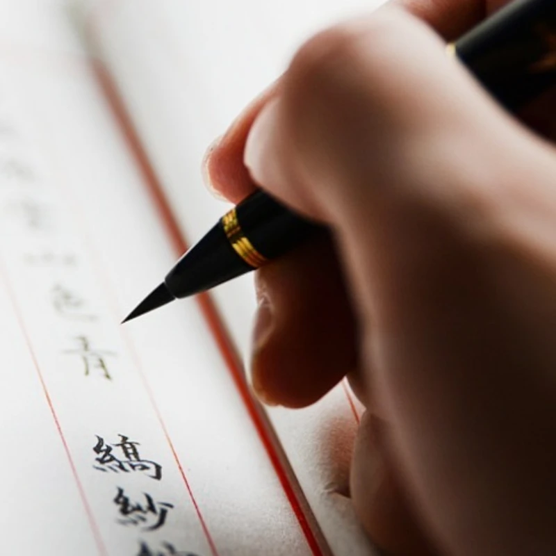 뉴쿠레타케 일본산 천연 배나무 딥펜 캘리그래피 펜 고급 선물 리더용 브러시 교체 가능한 잉크백