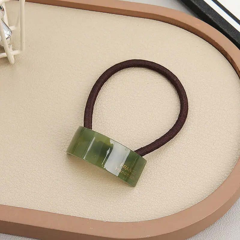 Koreanische Acetat Unregelmäßige Haar Krawatten Mode Elastische Haar Bands Scrunchies Stirnbänder Für Frauen Pferdeschwanz Krawatte Seile Haar Zubehör – Detail 14