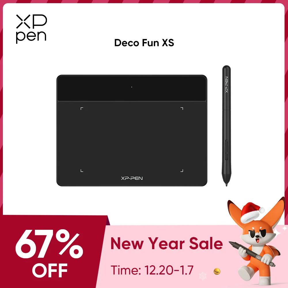 Xppen Deco Diversão xs Gráfico Digital Tablet Polegada para Desenho Osu Educação On-line para Android Mac Linux Windows Chrome os