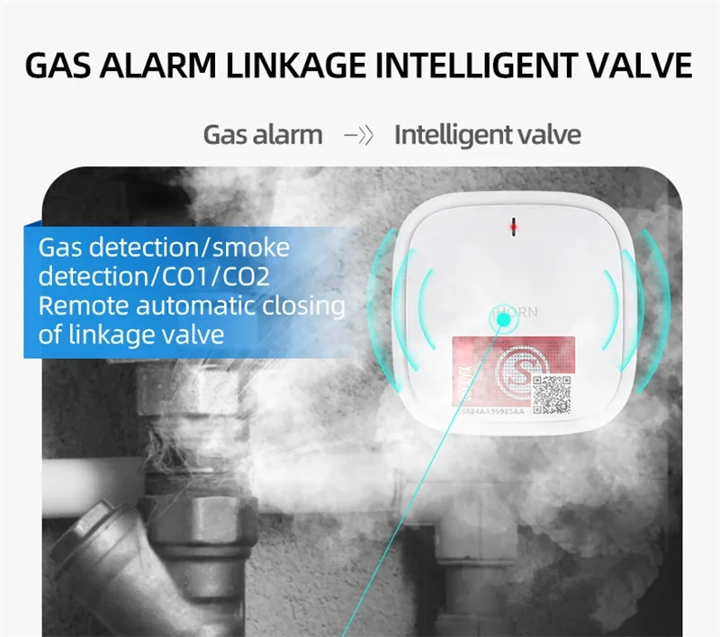 Tuya Smart WiFi Water & Gas Valve DN15/20/25, Alexa & Google Home Compatible, AP