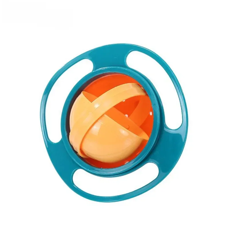 Rotary Feeding Bowl Practical Tableware Kids Universal Gyro Bowl 360 Rotate Spill-Proof Design Children Rotary Balance Solid Feeding Dishes Plate