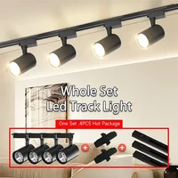 Track Light 220V COB Set Led Track Lighting Rail Lamp Led Spot 12/20/30/40W Store Home 220V Lights Ceil Fixture Shop 1