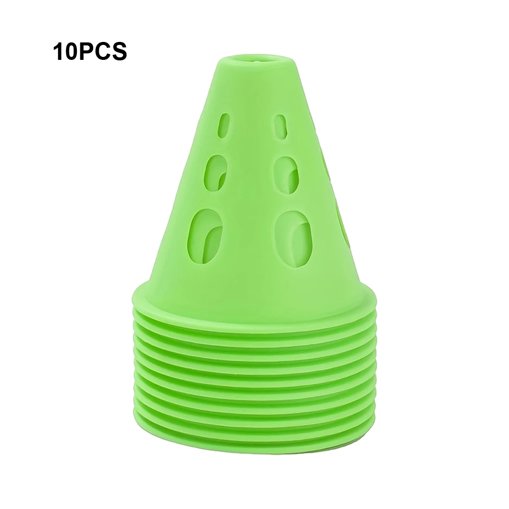 thumbnail image 1 of Juego de 10 conos marcadores de plástico para patines, equipo de entrenamiento de fútbol, copa de marcado, accesorios para bloqueo de carreteras de patinaje sobre ruedas, 1 of 5