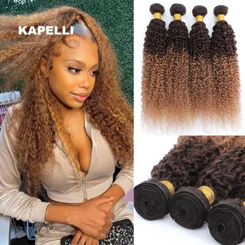 Fasci di capelli ricci crespi 12A 1/3/4 pezzi Fasci di capelli ricci Jerry Capelli umani Estensioni dei capelli ricci birmani Capelli vergini non trattati al 100%