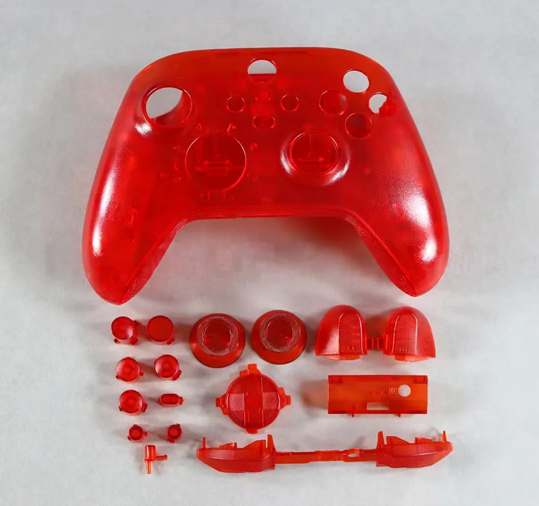 Transparent Replacement Housing Shell with Buttons for Xbox Series Controllers