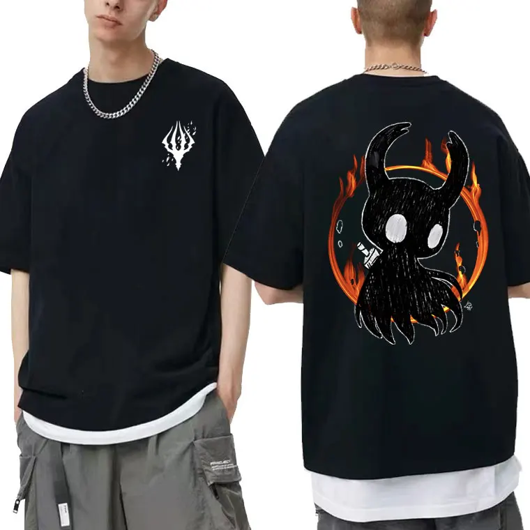 

Game Hollow Knight Print Tshirt Men Women Anime Oversized T Shirt Streetwear Men's Fashion Trend T-shirts Casual Short Sleeve