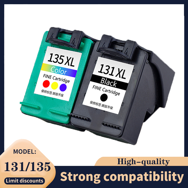  131xl 135xl Compatible Ink Cartridge Replacement for HP 131 135 Deskjet 2573 2613 8753 PSC 1600 1613 2350 5743 printer 