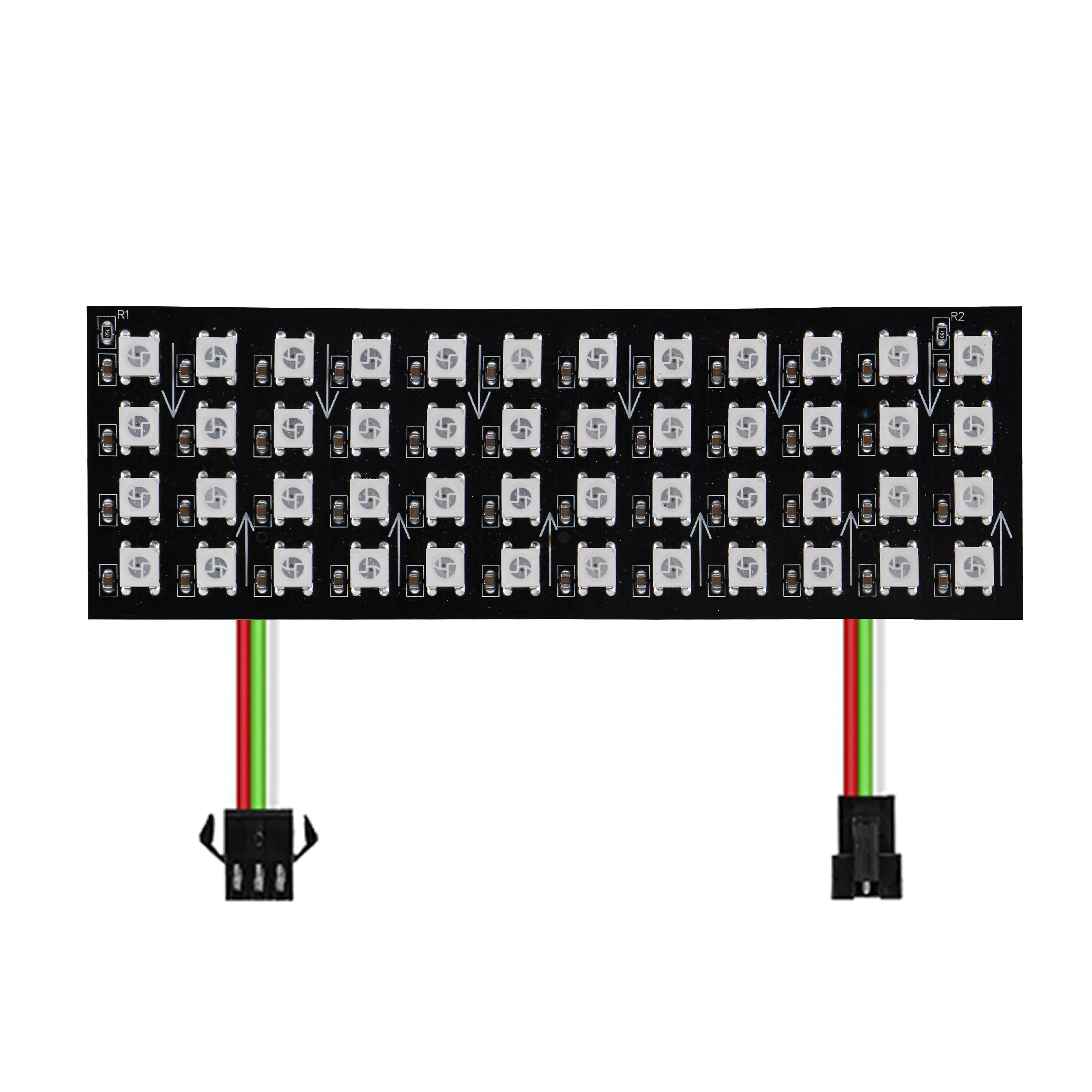 ตัวเลือกสินค้า แผง LED RGB Matrix ควบคุมด้วย IC WS2812B ความละเอียดสูง
