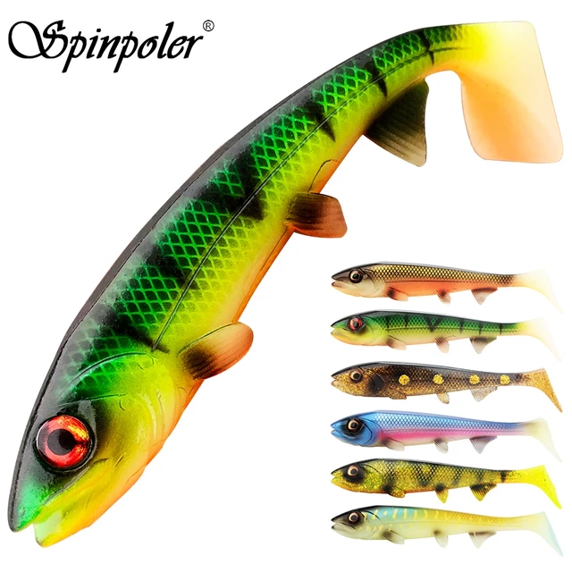 Spinpoler T Tail Shad Fishing Lures 14cm/18cm Soft Silicone