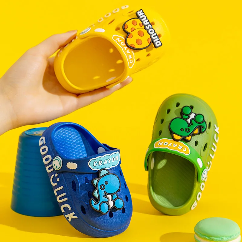 

Summer Baby Children Girl Boy Infants Non-Slip Soft Bottom Comfort Cute Hole Shoes Cartoon Children Cold Slippers Indoor