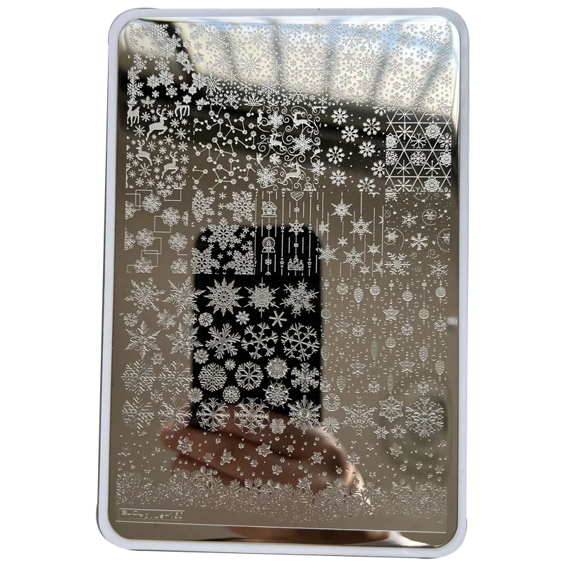 XMQ 크리스마스 디자인 네일 스탬핑 플레이트 템플릿